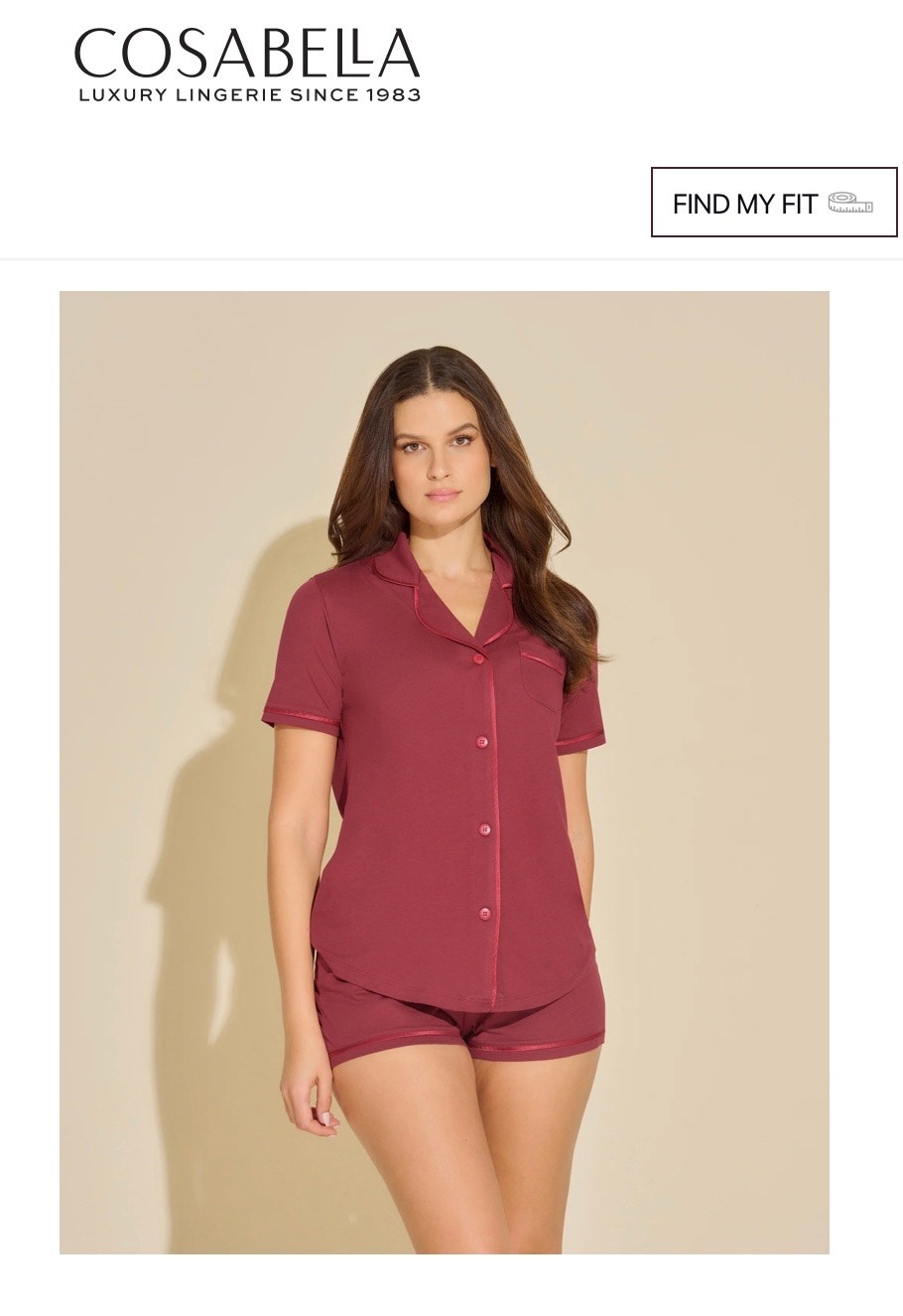 Bella Set Short Sleeve Top & Boxer Pajama